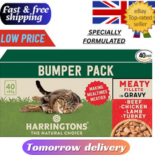 Image of Cat Food Harringtons Complete Wet Pouch Grain Free Adult Meaty in Gravy 40x85g