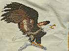 Patriotic Handcrafted American Eagle cross stitch Needlework 12x12 — photo 1