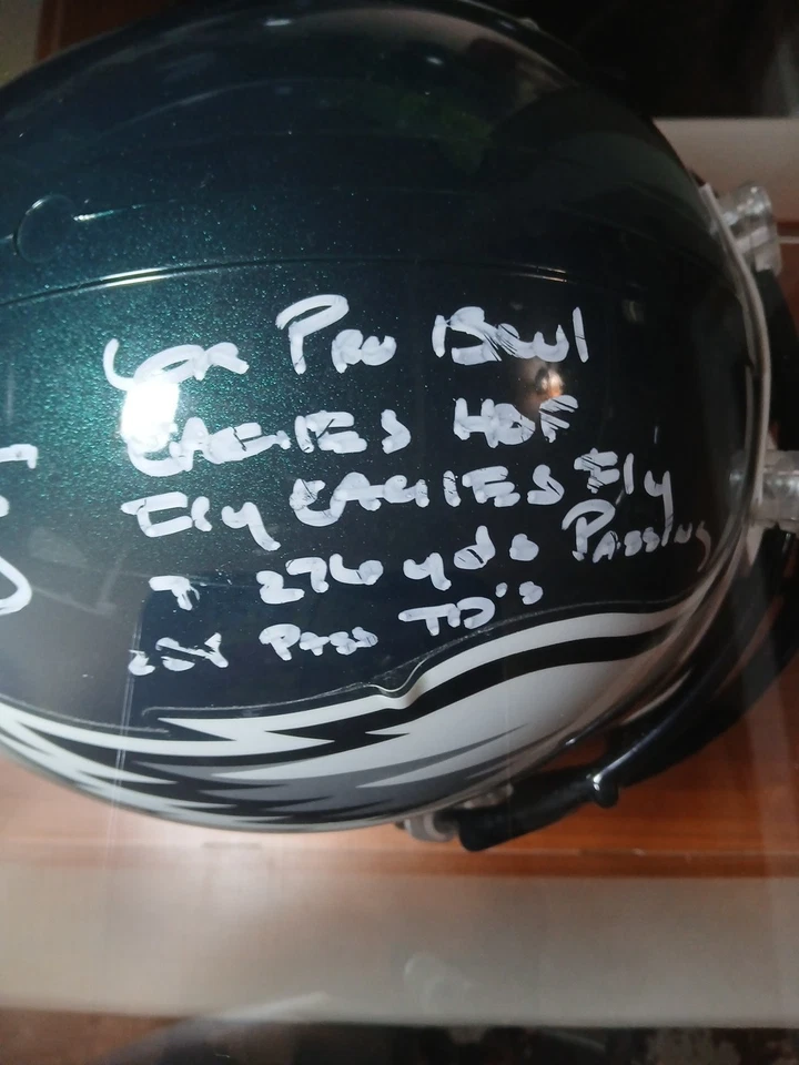 Подлинный полноразмерный шлем с автографом Donovan McNabb Eagles сертификат подлинности JSA - Изображение 2 из 4