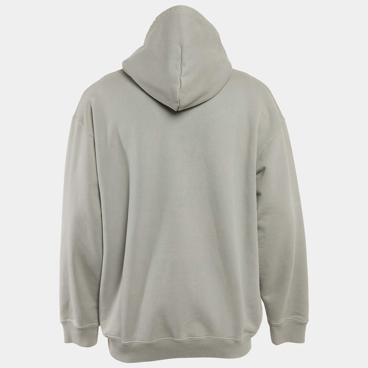 Balenciaga Grey Logo Embroidered Cotton Hoodie M | eBay