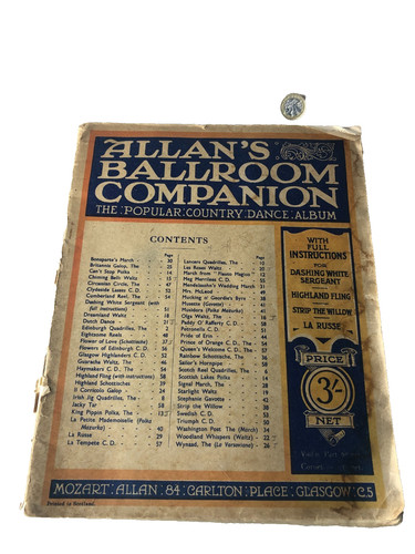 Sheet Music Allans Ballroom Companion Papers Vintage ra