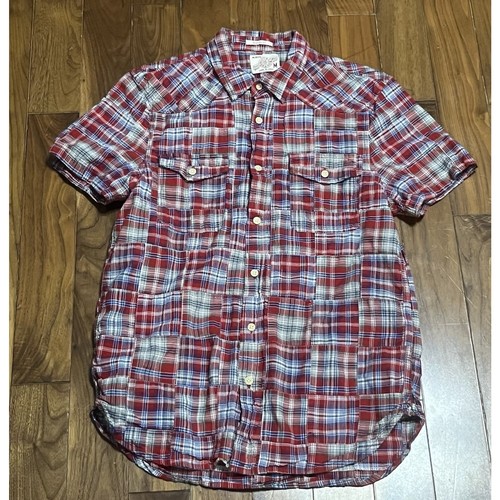 Vintage Lucky Brand Herren Langarm Hemd Classic Fit M Mehrfarbig