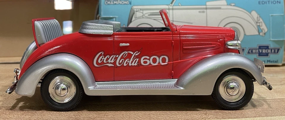Liberty Classics 1/25 Die-Cast Coca Cola 600 1937 Chevrolet Roadster Coin Bank - Image 4 of 4