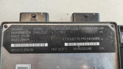 PEUGEOT PARTNER Flatbed  Motorsteuergerät ECU 80964B 901621 9641390180 17129534