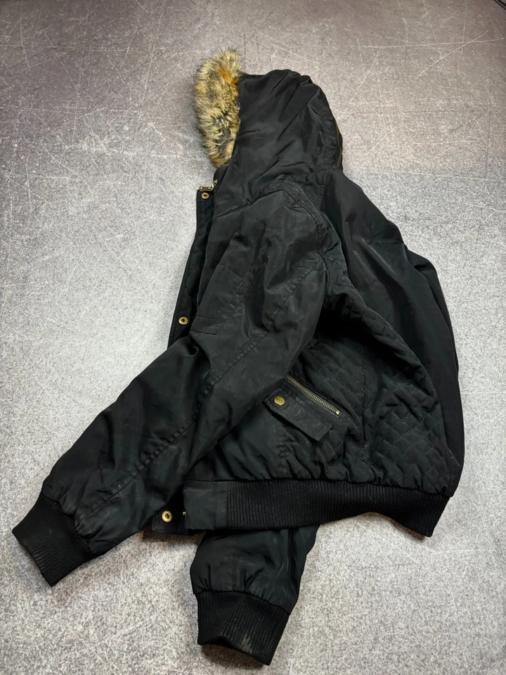 ВИНТАЖНЫЙ STREETWEAR ВИНТАЖНЫЙ СТИЛЬ ЯПОНСКИЙ МЕХ МОЛНИИ КАПЮШОН КУРТКА 90-Х - Изображение 4 из 4