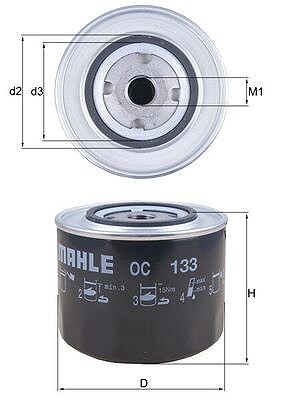 Mahle ÖLfilter U.A. FüR Alfa Romeo, Fiat, Seat-image