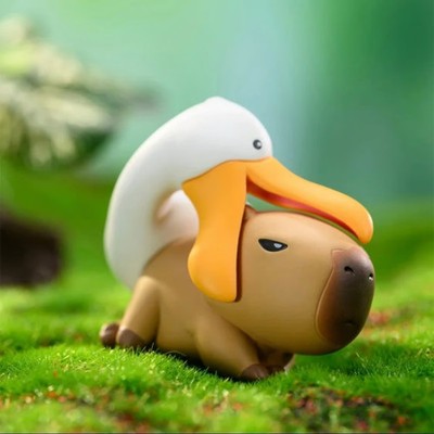 Capybara &  sea gull animal figure collectible cute chibi toy gift
