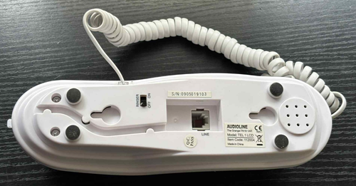Teléfono con cable LCD Audioline blanco TEL1 - Imagen 6 de 13