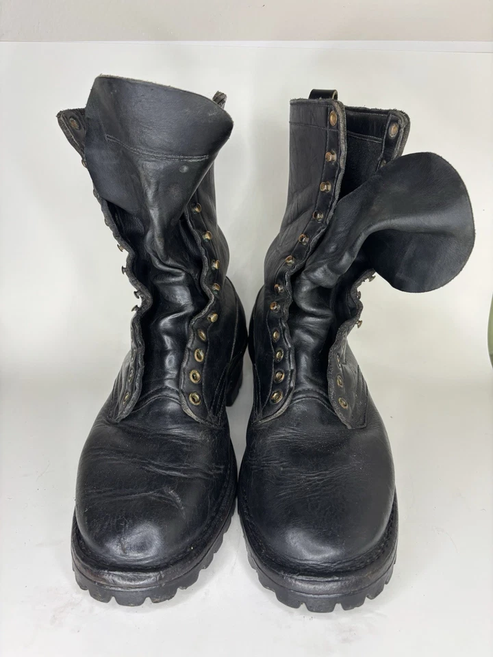 Hathorn Black Leather Wildland Boots Men’s Size 10EE Lace Up Vibram Sole - Image 2 of 4