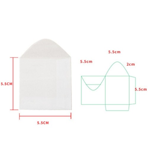 100pcs/lot European Giftbox Blank Translucent Envelope Mini Gift Packing - Picture 14 of 19