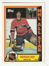 1989 Topps Patrick Roy 2nd year sticker #6 Montreal Canadiens ex cond