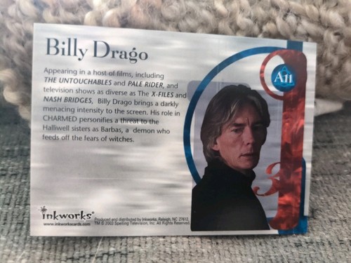 Charmed Power of Three Inkworks Autograph Card A11 Billy Drago as Barbas Auto - Picture 4 of 4
