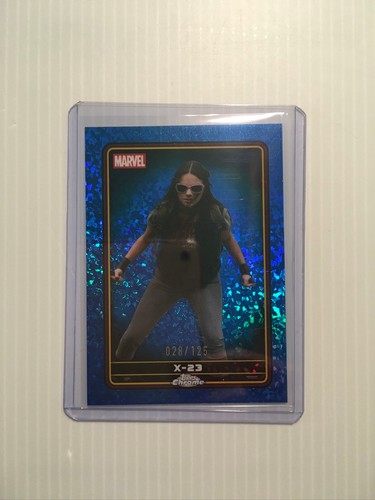 2025 Topps Chrome Deadpool #42 X-23 Blue Mini Diamond Refractor #\'d 028/125
