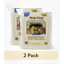 2 Pack Wrap-N-Zap Quilting Batting, Off-White 45" X 36" Precut Package