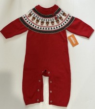 Gymboree Boys Girl Holiday Christmas Fair Isle Reindeer Sweater One Piece NWT