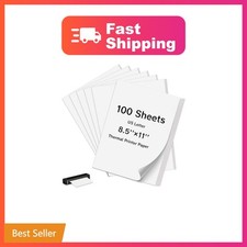 100 Sheets Thermal Printer Paper 8.5 x 11 Inch US Letter Size Safe BPA-Free ...