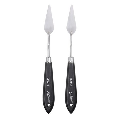 2 Palettenmesser 8,07'' Edelstahl Griff Buche
