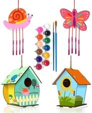 DIY Bird House Wind Chime Kits for Kids Girls Boys Wooden Arts and Crafts