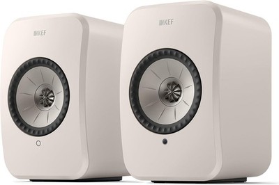 KEF LSX II LT Wireless Powered Speakers Pair - Stone White - NOB (New Open Box)