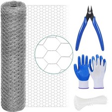 48 in x 100 ft Chicken Wire Fencing Mesh, Metal Floral Chicken Wire for Flora...