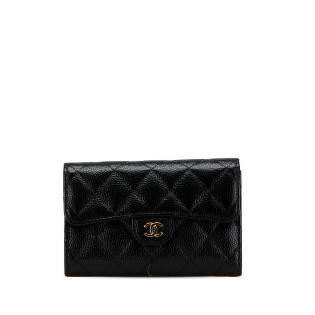 Chanel Matelasse Trifold Wallet in Caviar Skin for Women AP0232 234-16142