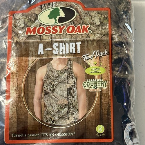 Mens 2 Pack XL Mossy Oak A-Shirts Tank Tops Cotton Muscle Workout - Picture 3 of 5