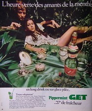 PUBLICITÉ PIPPERMINT GET L'HEURE VERTE DES AMANTS DE LA MENTHE LONG DRINK GLACÉ