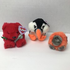 Puffkins Plush Swibco Lot Of 3 Penguin Bear Gorilla Vintage 90s