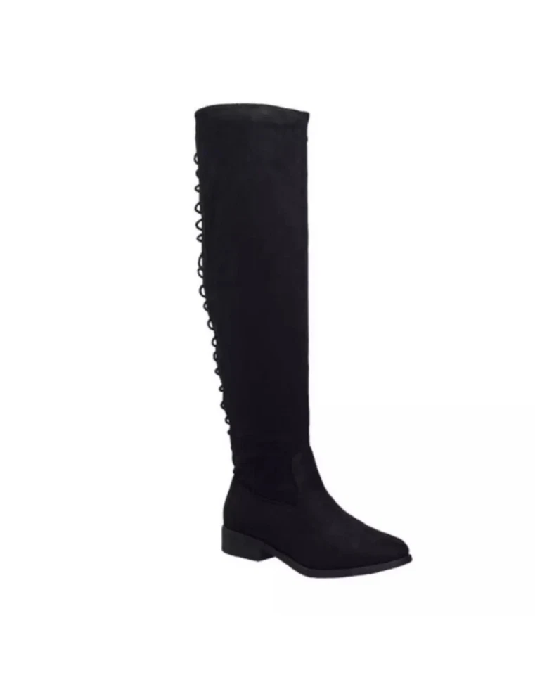 НОВЫЙ! French Connection яшма над колена микро замшевые ботинки /размер 7,5 США - Изображение 2 из 4