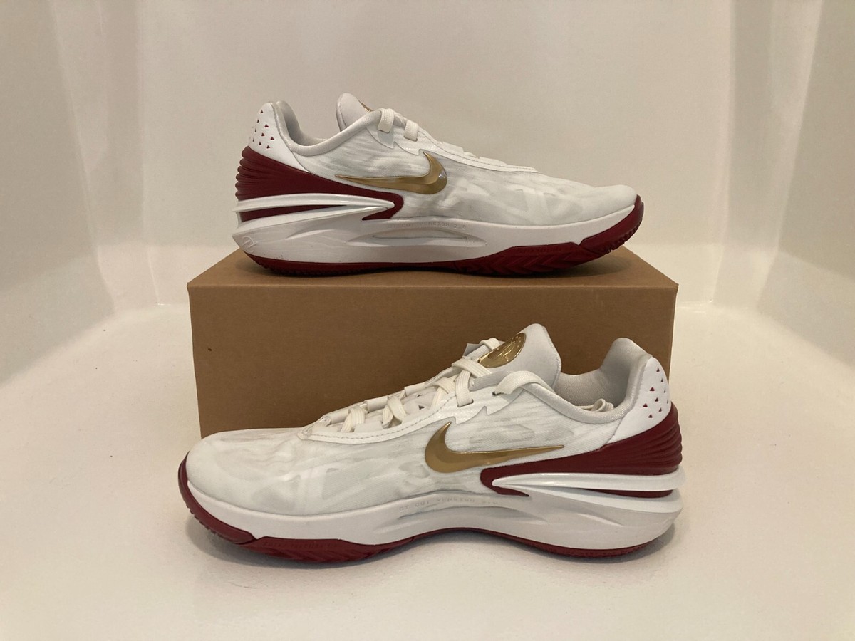 11.5 Women/10 Men- Nike Air Zoom GT Cut 2 White Gold Red
