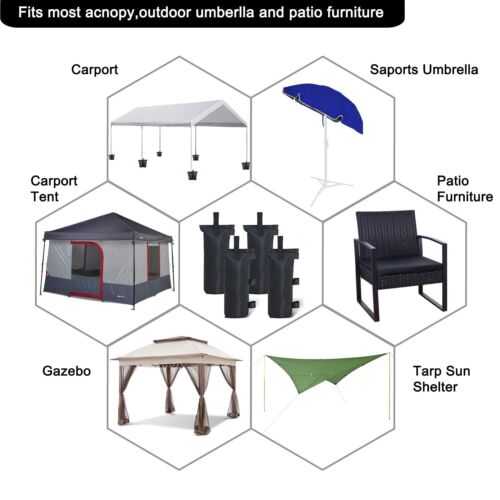 Canopy Tent Weights Sand Leg Bags Extra Large Pop Up Ez Up Anchor Patio Outdoor - Picture 2 of 6