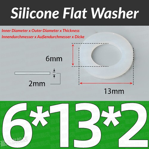 Silicone Plain Flat Washer O Rings Sealing Gaskets Ring Food Grade Thickn1mm-5mm - Picture 81 of 235