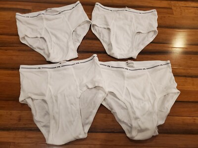 4 Vtg Fruit of the Loom Mens Briefs Underwear Tighty Whitie  FTL  * L