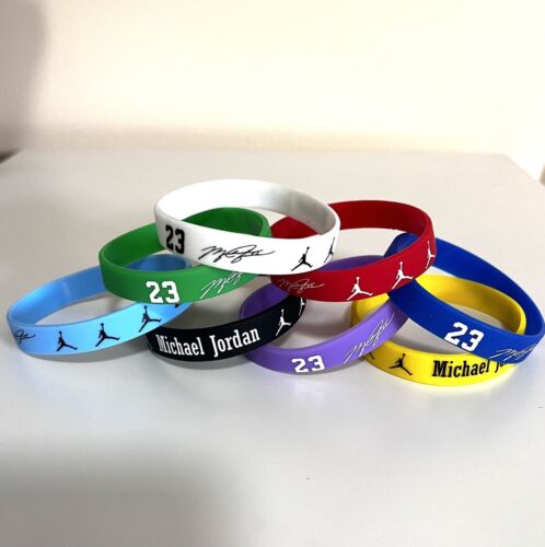 7 Pack of Michael Jordan Silicone Wristband Bracelets MJ #23 (no light blue) - Picture 1 of 1