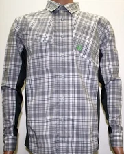 Kast Extreme Fishing Gear Button Up Recon Guide Shirt Plaid Medium NWT in OP 