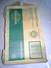 Remington 90 Blue Rock Orange Dome Clay Skeet Shooting Targets. Damage box