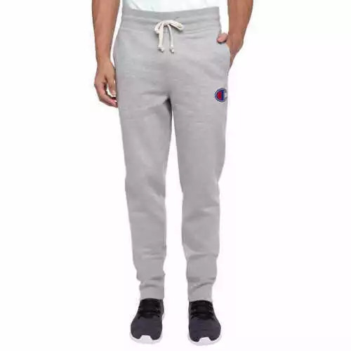 CHAMPION MENS FLEECE GRAY JOGGER SWEATPANTS GREY SMALL