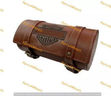 Passend für Harley Davidson Braun Neu Reinleder Graviert Werkzeugtasche