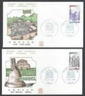 AOP France UNESCO 1982 set of 2 FDC First Day covers