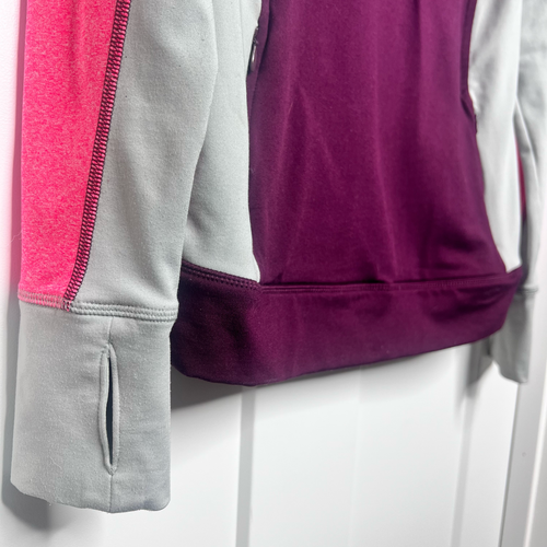 Victoria's Secret Pink Small Tri-Color Sweatshirt with Finger Holes -Neck Gaiter - Picture 3 of 8
