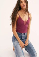 NEW Free People Intimately Come Around Cami Tank Raspberry XS/S-M/L 48  FF-122