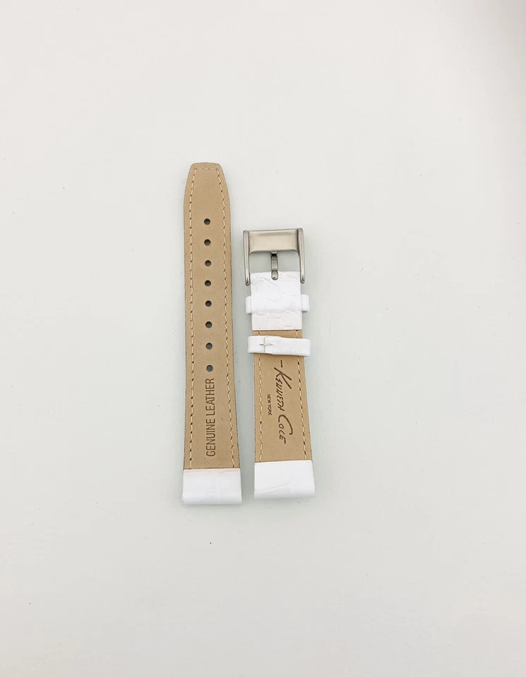 Ремешок для часов Kenneth Cole, KC2839, белый кожаный ремешок, Kenneth Cole, 18 мм - Изображение 4 из 4