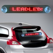 12V LED Car Rear Window Sign Board Scrolling Red Message Display Remote Control