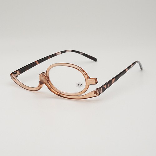 Fashion Magnifying Make Up Makeup Glasses Flip Down Lenses Full Frame +1.5-4.0 - Picture 6 of 26