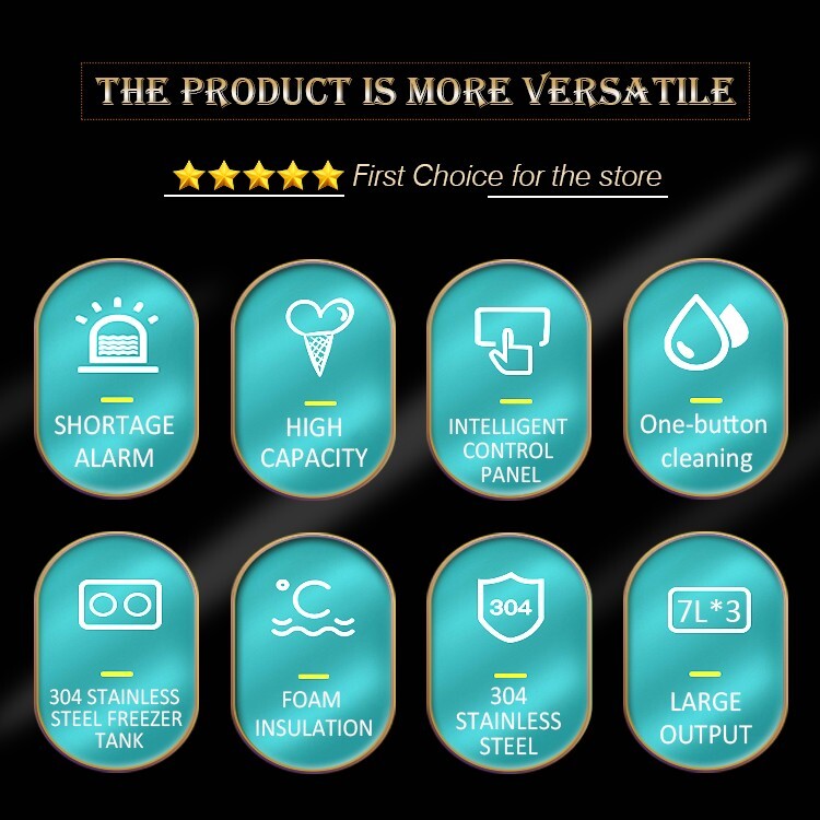 Commercial Floor Style 7 flavors soft serve ice cream machine,ice cream maker