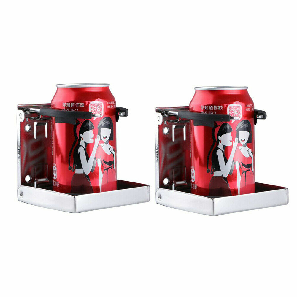 2 Pack Stainless Sport Adjustable Folding Drink Holder Marine/Boat/Caravan/Car E - Foto 11
