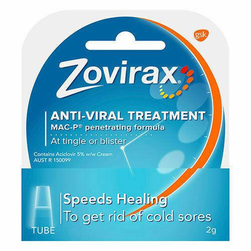 Zovirax Cold Sore Cream Tube Antiviral Treatment 2g for sale online