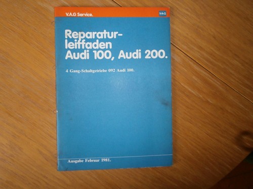 Audi 100/200 Reparaturleitfaden 4 Gang-Schaltgetriebe  092