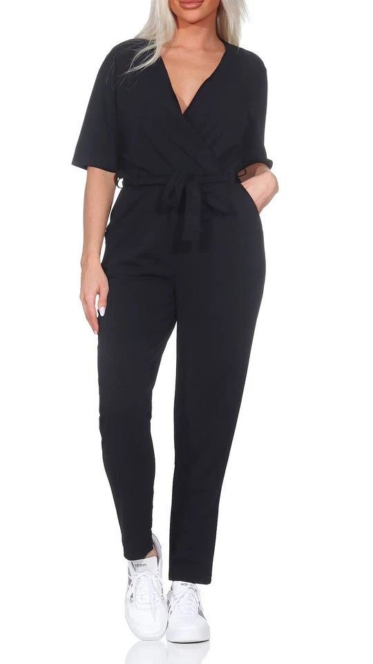 JDY Damen Jumpsuit Overall Einteiler lange Hose Hosenanzug kurzärmlig JDYHoney - Bild 2 von 4
