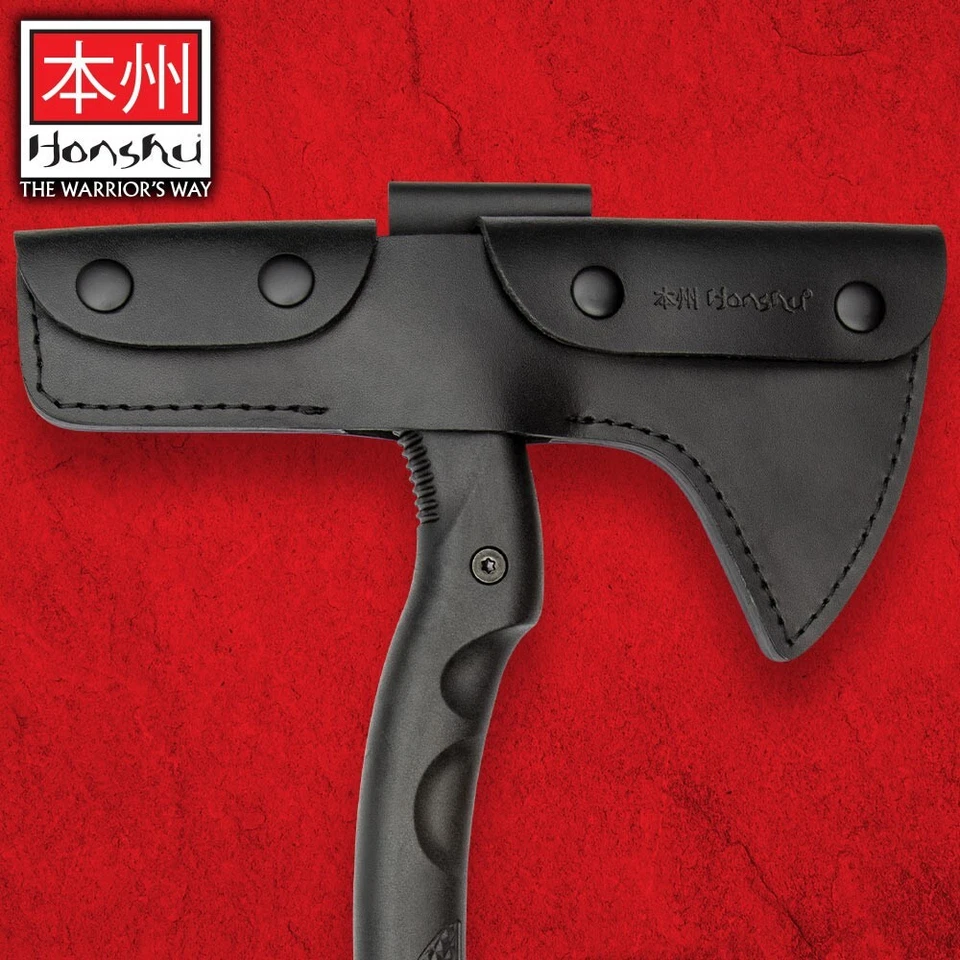 Honshu Karito Tomahawk Axe | Premium Leather Sheath | 7Cr13 Stainless Steel Head - Image 3 of 4